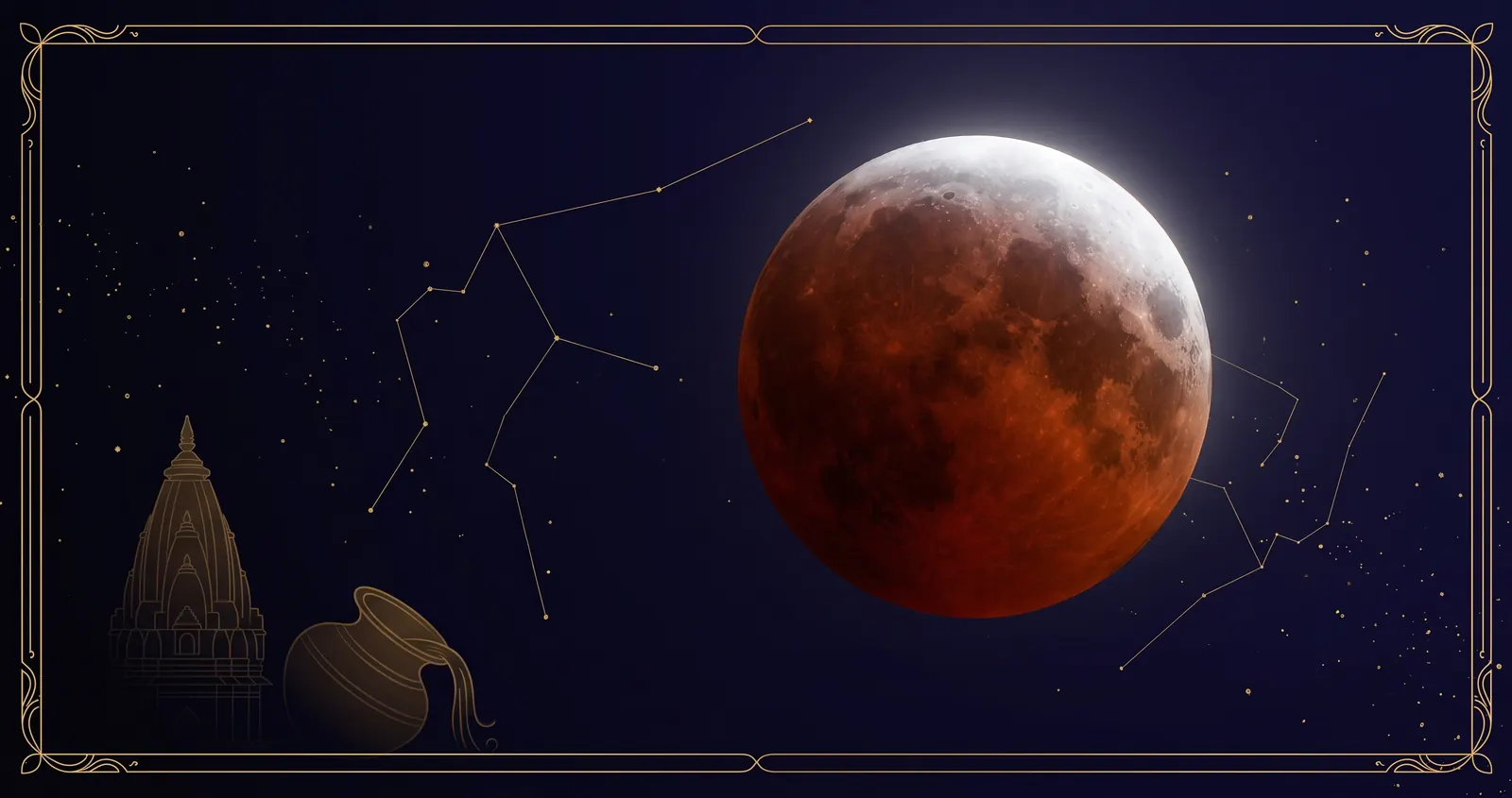 Chandra Grahan 28 August 2026 in Shatabhisha Nakshatra: No Sutak in India, Raksha Bandhan Rules & Effects on All 12 Rashis