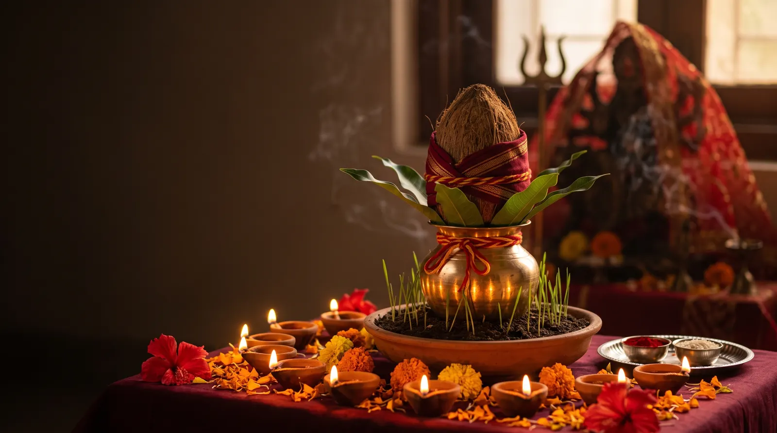 Navratri 2026: Ghatasthapana Muhurat, the Chitra-Vaidhriti Problem & Why This Is the Last Navratri of the Rahu-Aquarius Cycle