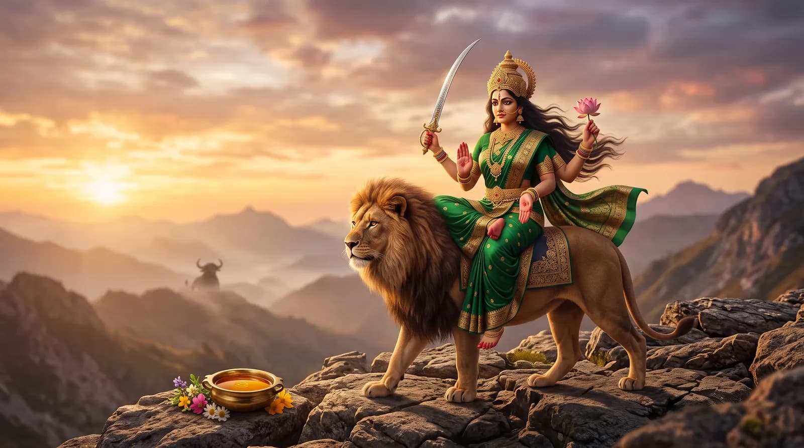 Navratri Day 6 2026: Maa Katyayani Puja Vidhi, Mantra for Early Marriage, Green Colour, Honey Bhog & Exalted Jupiter